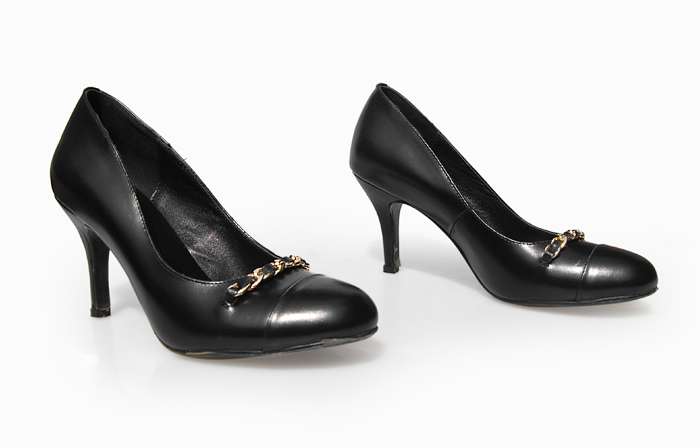 Replica Chanel Shoes 7275 black lambskin leather